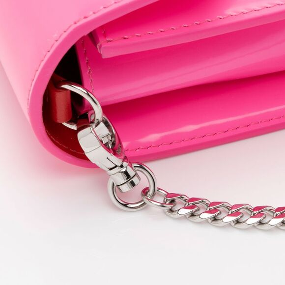 Christian Louboutin Patent Leather Loubi154 Chain Wallet - Picture 15 of 16